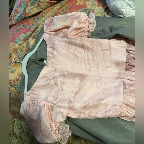 JessaKae RARE Ballerina Dress Silk Princess Gown with Ballerinas Pattern - Picture 12 of 16